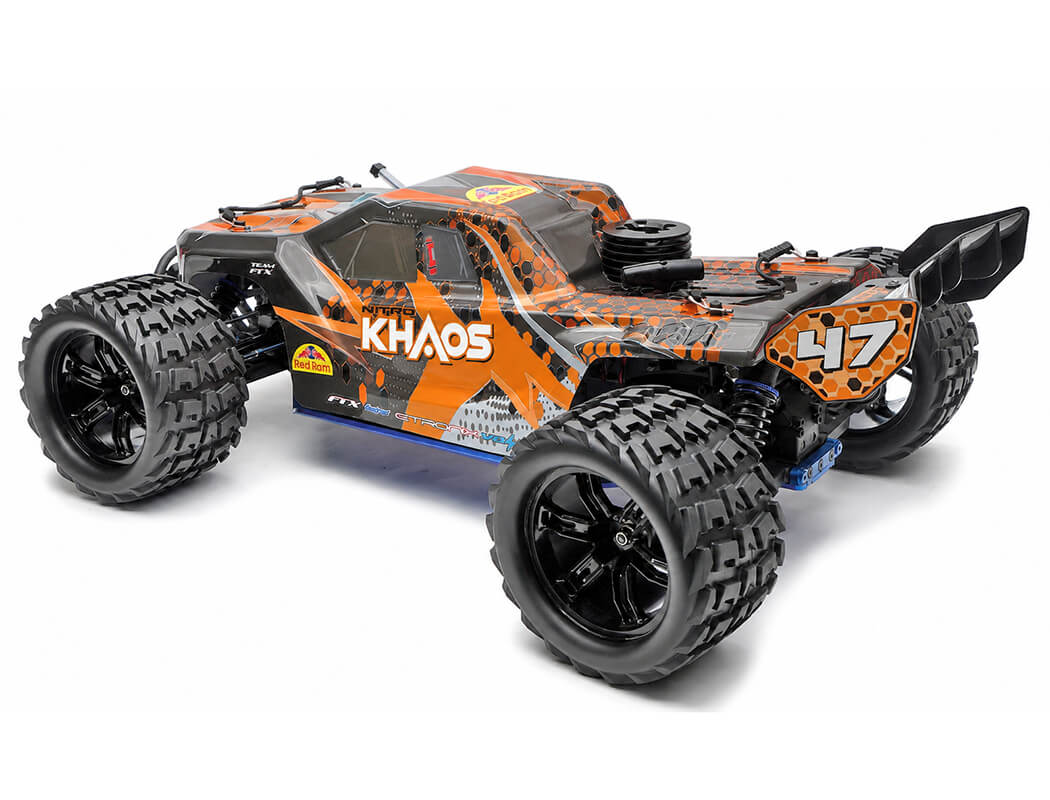 FTX KHAOS 1/10 NITRO 4WD TRUGGY RTR WITH .21 ENGINE ORANGE