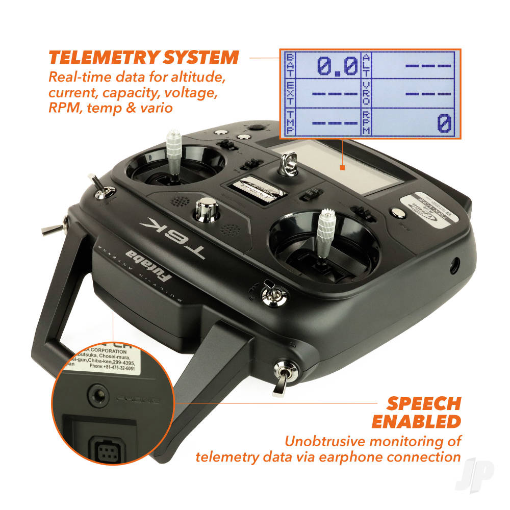 Futaba 6K 8-Channel Air Radio with R3008SB Rx Mode 1