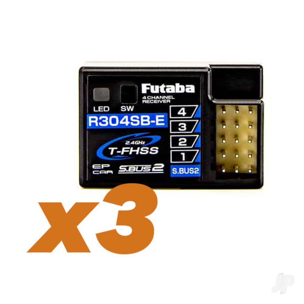 Futaba T4PM Plus 4-Channel Surface Radio with 3x R304SB-E Rx