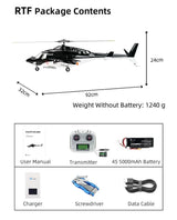 Flywing New Airwolf 470L 2 Blade ACE GPS/ATT RC Scale Helicopter (RTF) : FW-AIRWOLF-V2-RTF