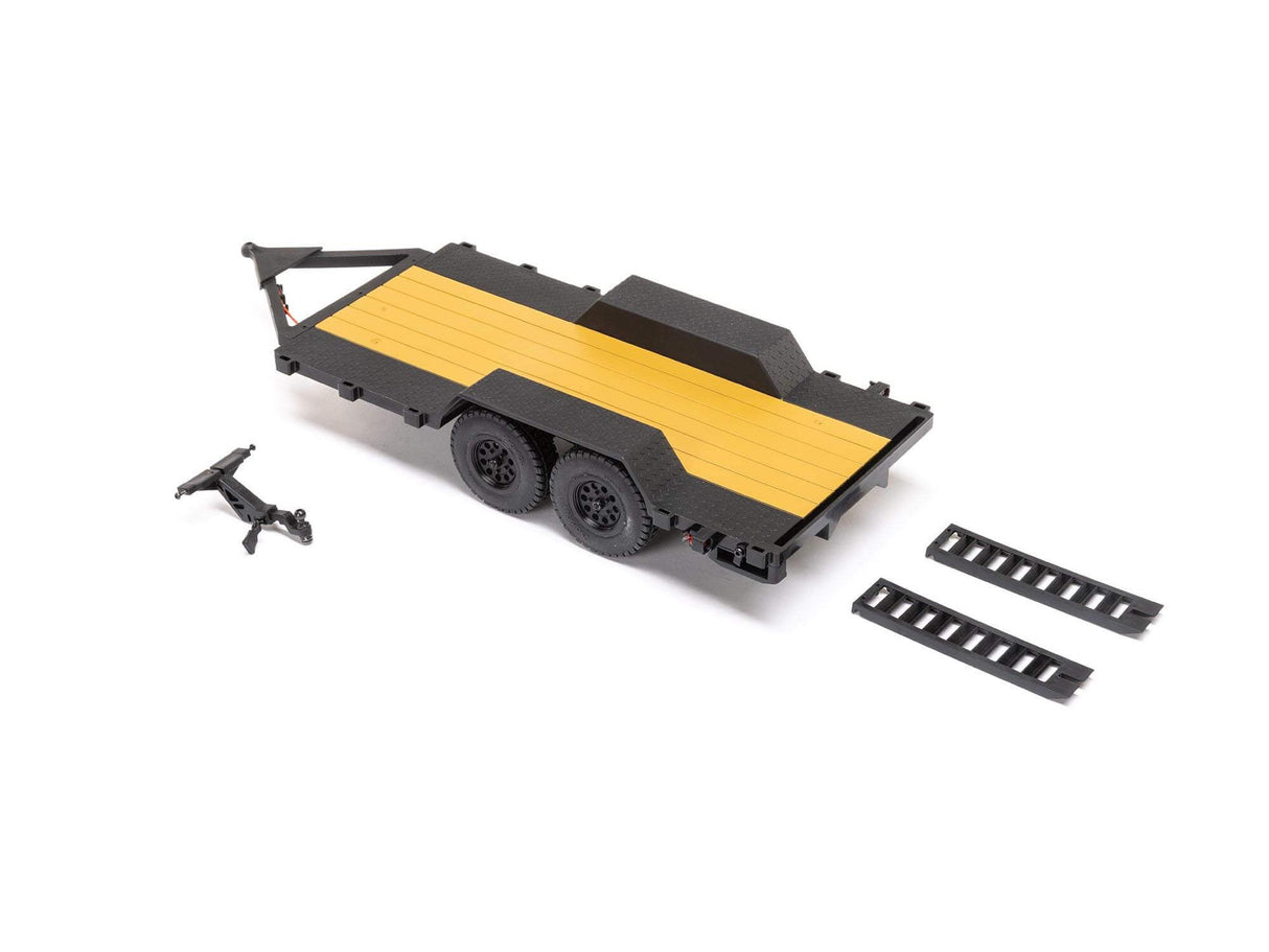 Axial SCX24 Flat Bed Vehicle Trailer with LED Taillights -1/24th