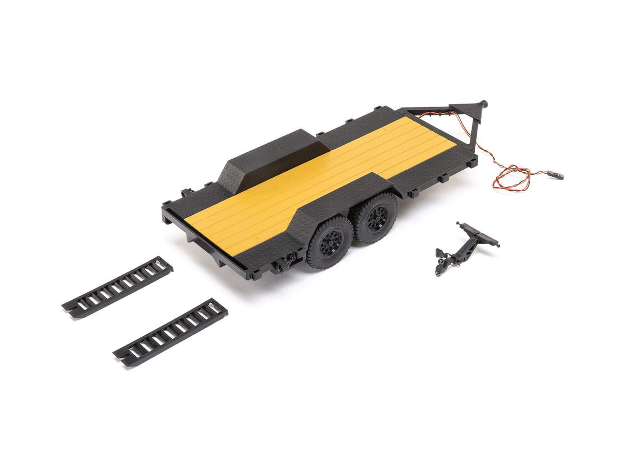 Axial SCX24 Flat Bed Vehicle Trailer with LED Taillights -1/24th