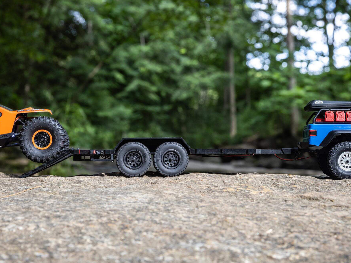 Axial SCX24 Flat Bed Vehicle Trailer with LED Taillights -1/24th