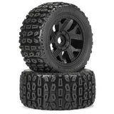 1/6 Brutus F/R 5.7 Inch Monster Truck Tires MTD 24mm Black Rippe