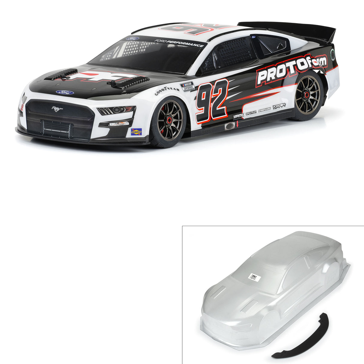 1/7 2022 NASCAR Cup Series Ford Mustang Clear Body: Infracti