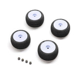 Proline Blockade Tire Pro-Line OE Wheel White Mounted: Micro-T G-PRO-2633