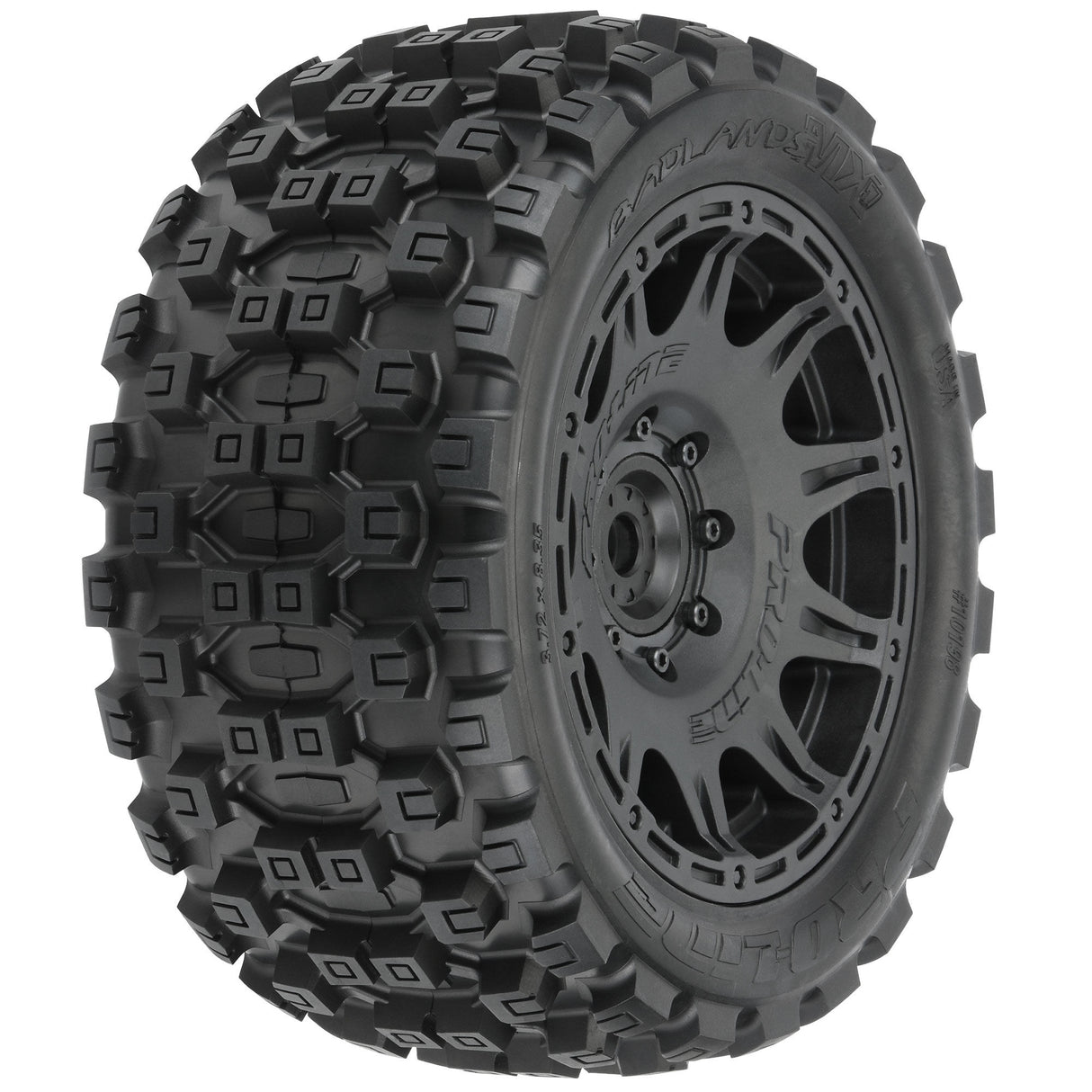 1/6 Badlands MX57 Front/Rear 5.7 Tires Mounted on Raid 8x48