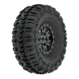 1/24 Trencher Fr/Rr 1.0 Tires Mounted 7mm Black Impulse (4)