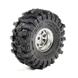 1/30 Baja Pro X Fr/Rr Mounted Chrome Beast Tires (4): SCX30