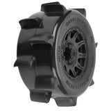 1/8 Sand Paw HP BELTED F/R 3.8 MT Tires Mounted 17mm Black