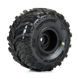 PRO-LINE Dreadnaught Mounted Black Wheel F/R (4) for ARRMA GORGON/QUA