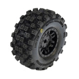 1/16 Badlands MX Front/Rear Tires MTD 12mm Black Split Six (