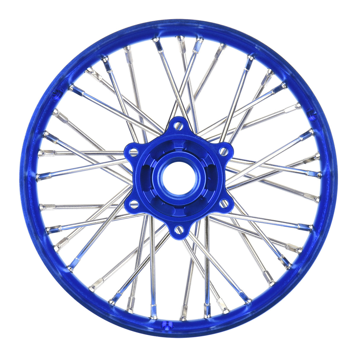 1/4 Pro-Spec Aluminum V2 Bead Rear Wheel Blue/Blue (1): Prom