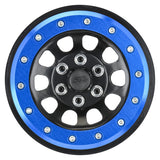 1/6 Steelies Stamped Steel 2.9 Inch Dual Offset SCX6 Wheels Blue