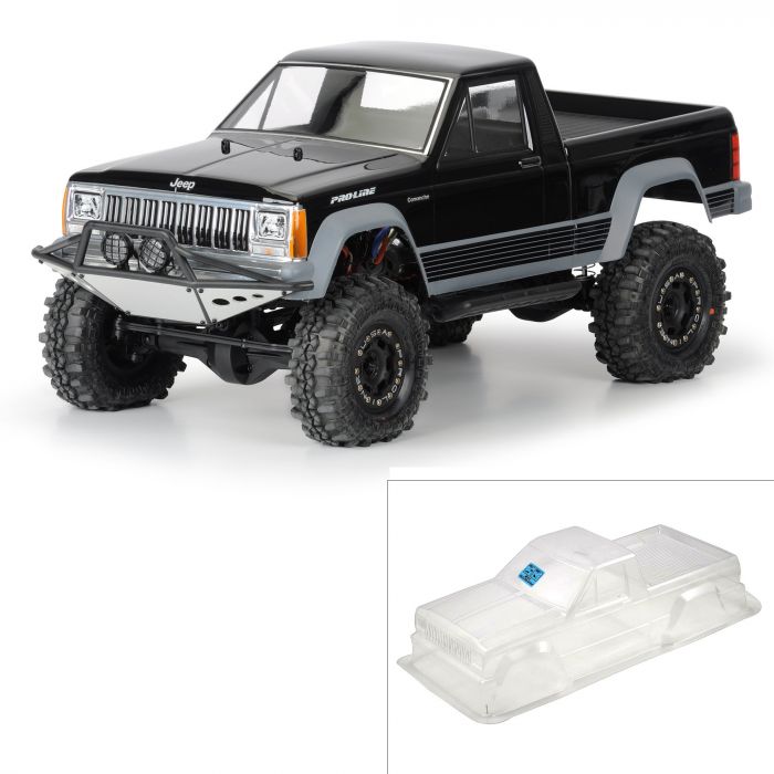 1/10 Jeep Comanche Full Bed Clear Body 12.3 (313mm) WB Crwl