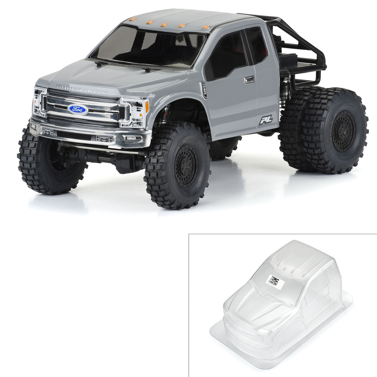 1/10 2017 Ford F-250 Super Duty Cab-Only Clear Body 12.3 Inch WB