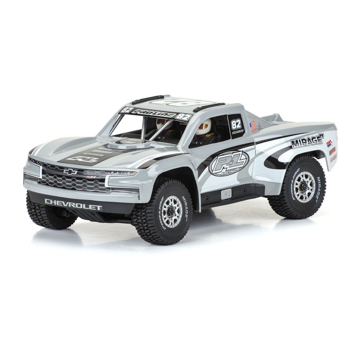 1/16 Pre-Cut 2019 Chevy Silverado Trophy Truck Clear Body: G