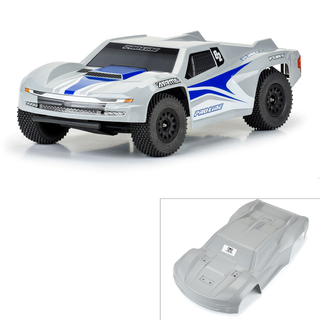 Proline 1/10 Pre-Cut Sector Tough-Color Stone Gray Body: Fury G-PRO369814