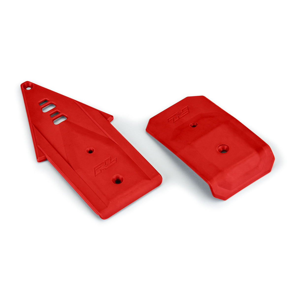 Bash Armor Front/Rear Skid Plates (Red) for ARRMA 3S