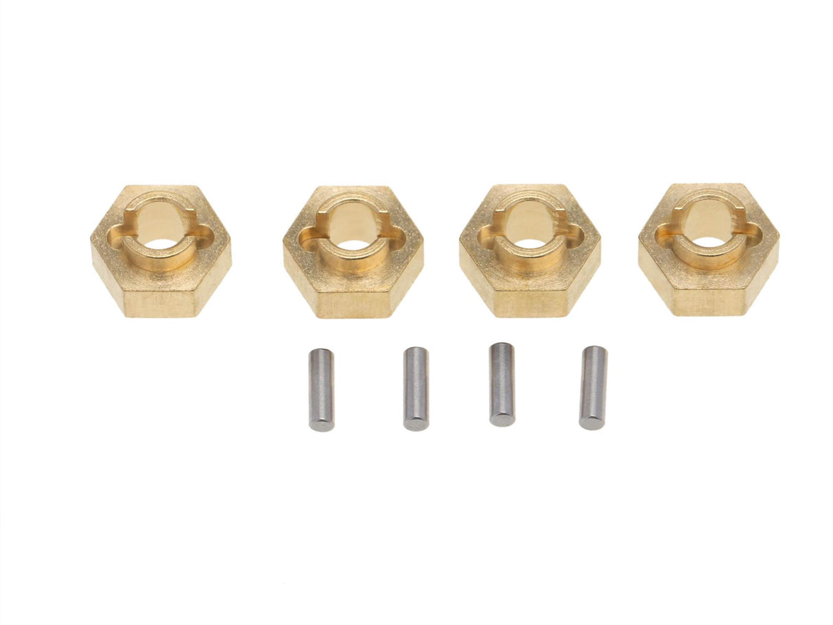 Wheel Hex Adapter SCX24 4pcs Brass