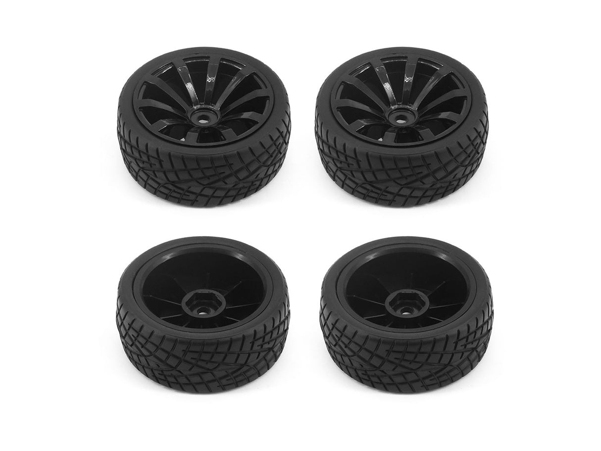 1/10 On Road/10 Spoke Wheel Set Black (4pcs)