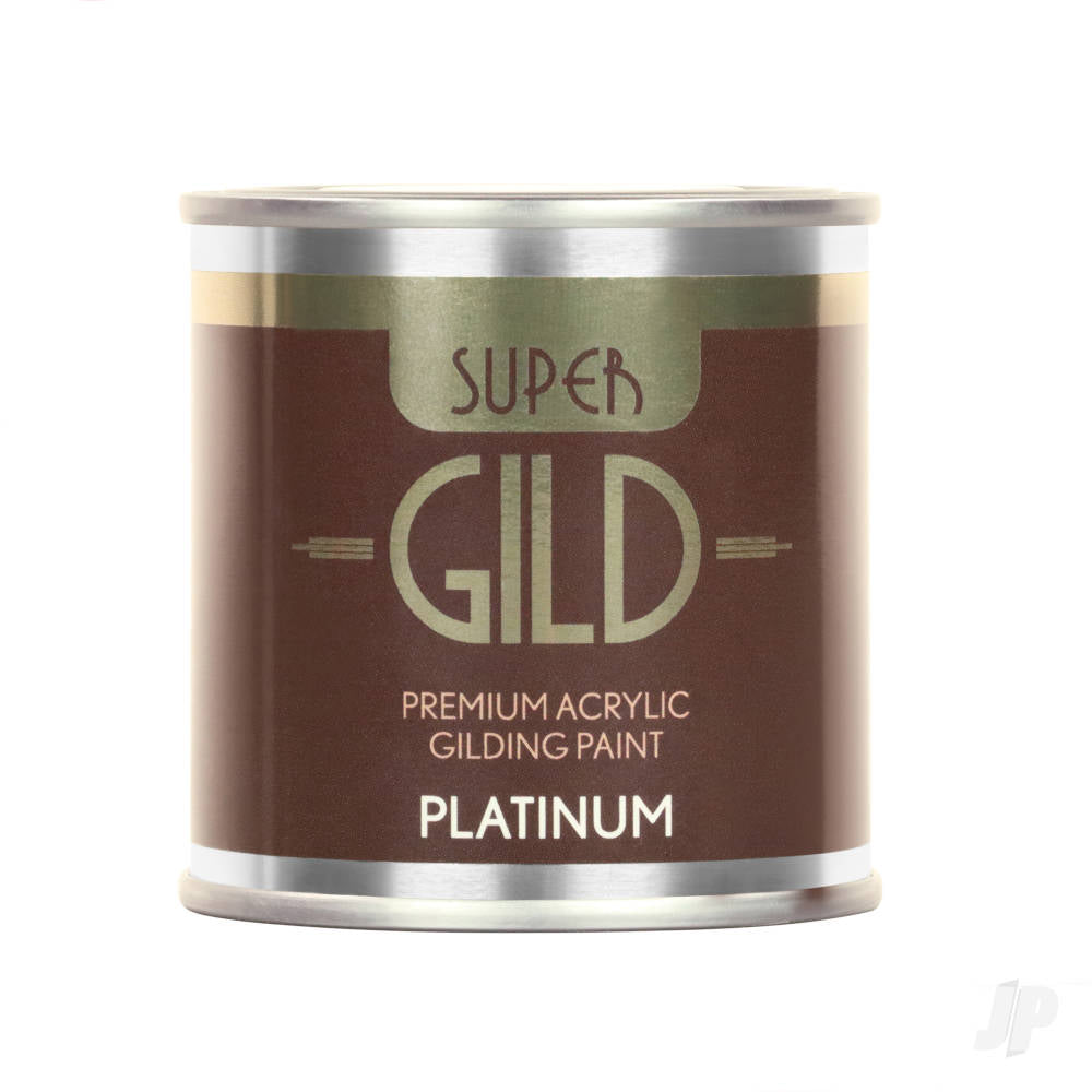 Super GILD Acrylic Gilding Enamel Paint Platinum (125ml)