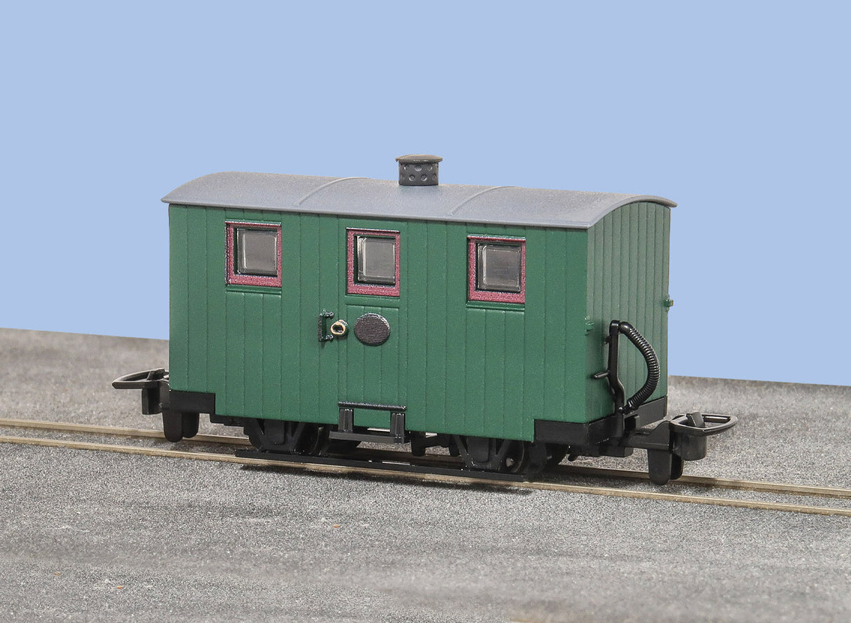 PECO GLT OO-9 FR 4-WHEEL BRAKE VAN UNLETTERED Green