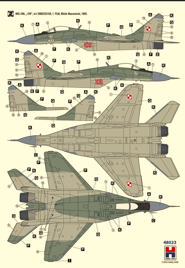 Hobby 2000 1/48 MiG-29 Polish Air Force 48023