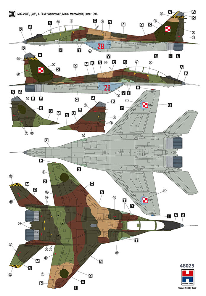 Hobby 2000 1/48 MiG-29UB Polish Air Force 48025