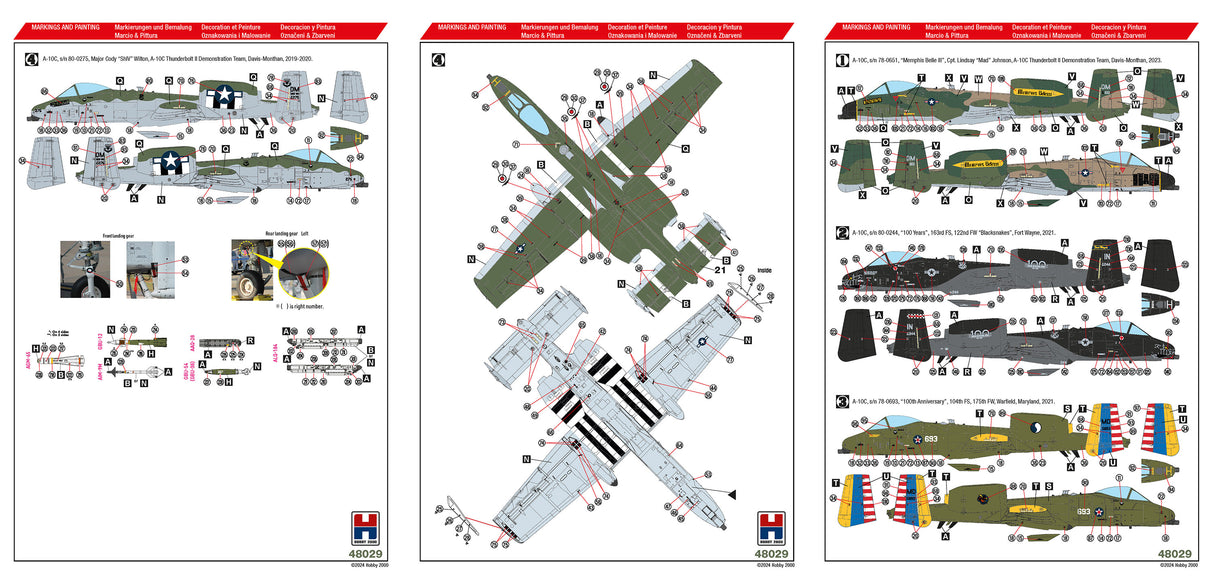 Hobby 2000 1/48 Fairchild A-10C Thunderbolt II Special Schemes 48029