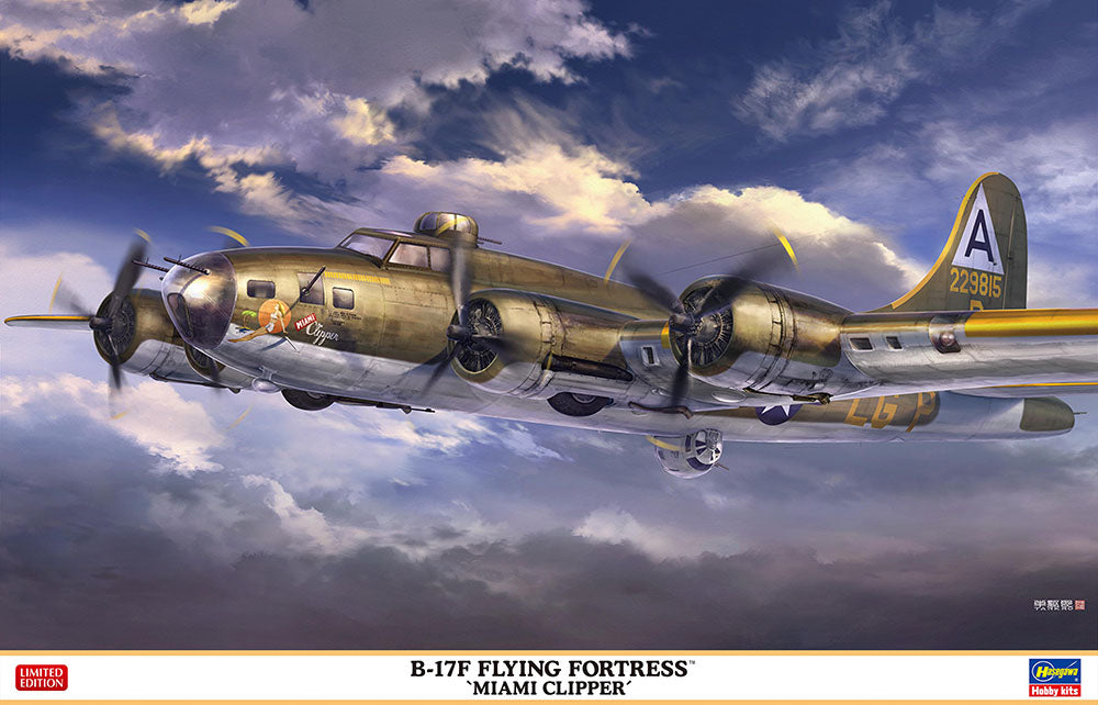 Hasegawa Model Kits - 1:72 B-17F Flying Fortress - Miami Clipper Kit HA02462