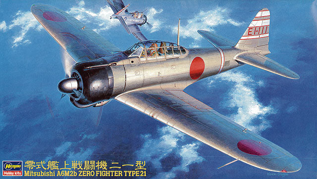 Hasegawa Model Kits - 1:48 A6M2B Zero Fighter Type 21 Pearl Harbour Fighter Kit