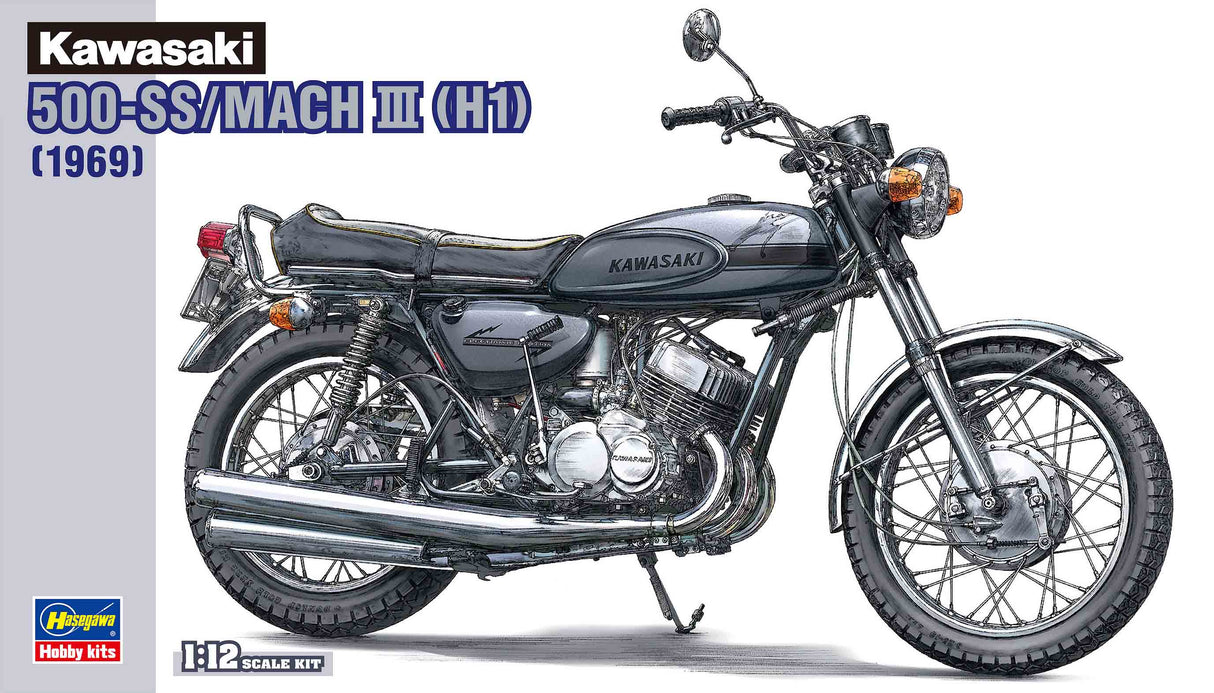 Hasegawa Model Kits - 1:12 Kawasaki 500-SS/Mach III (H1) Kit