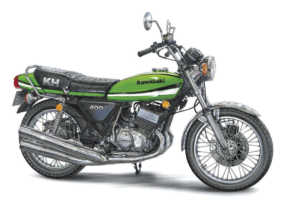 Hasegawa Model Kits - 1:12 Kawasaki Kh400-A7 Kit