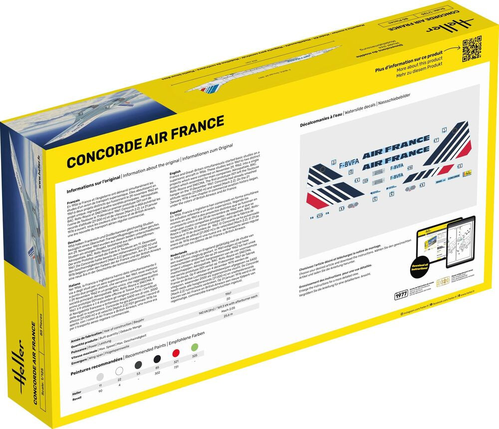 Heller 1/125 Concorde Air France Kit 80445