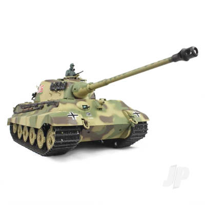 Heng Long1:16 German King Tiger Henschel with Infrared Battle System (2.4GHz + Shooter + Smoke + Sound + Metal Gearbox + Metal Tracks + Sprocket + Idler)