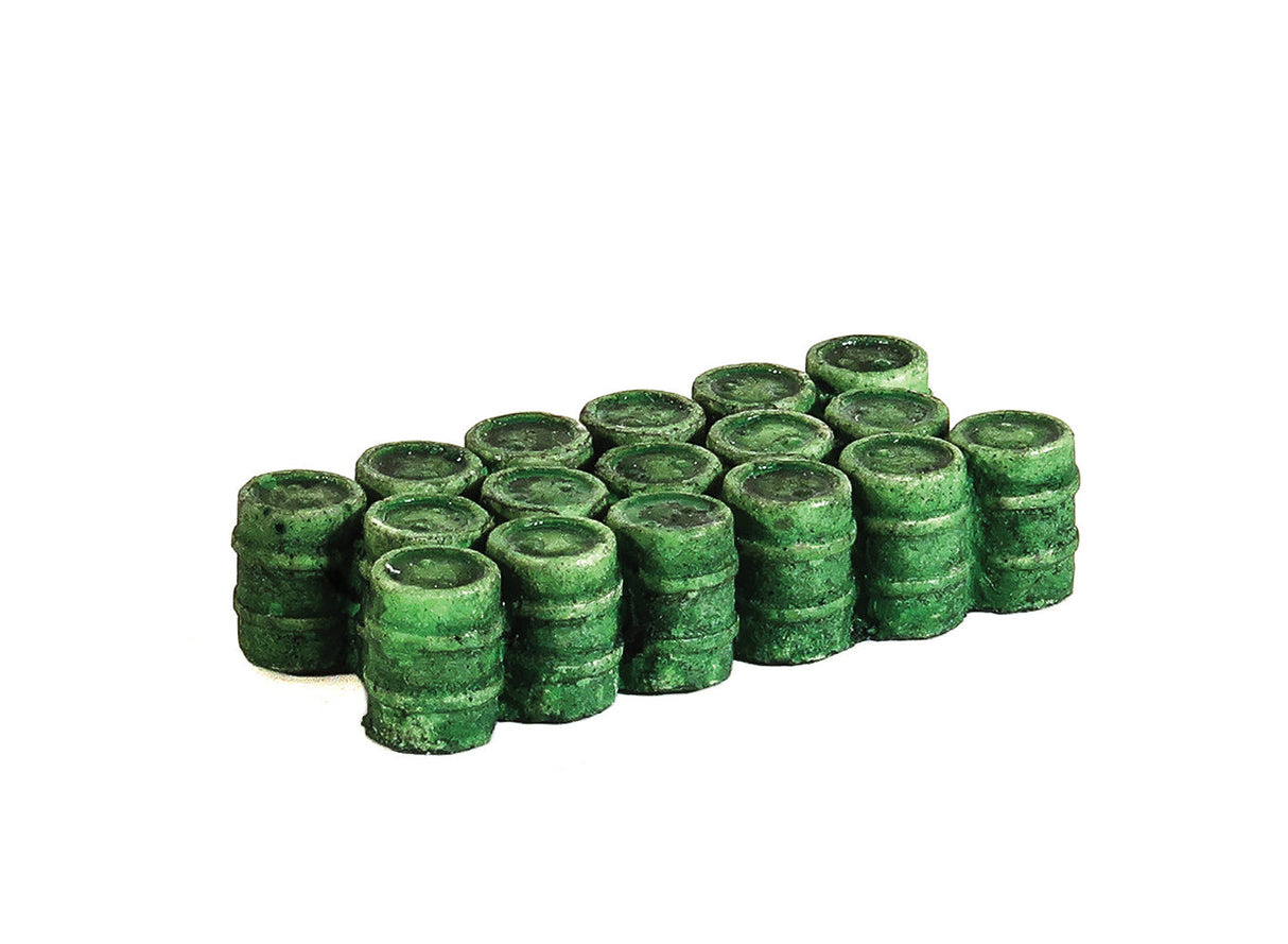 Oil/Chemical Drums Grouped Green