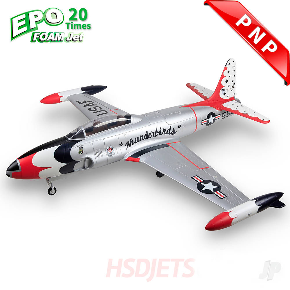 T-33 8kg Turbine Foam Jet Thunderbirds (PNP no turbine) XT60