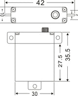 JX Servo PDI-HV2107MG 21g High Torque Digital Wing Servo