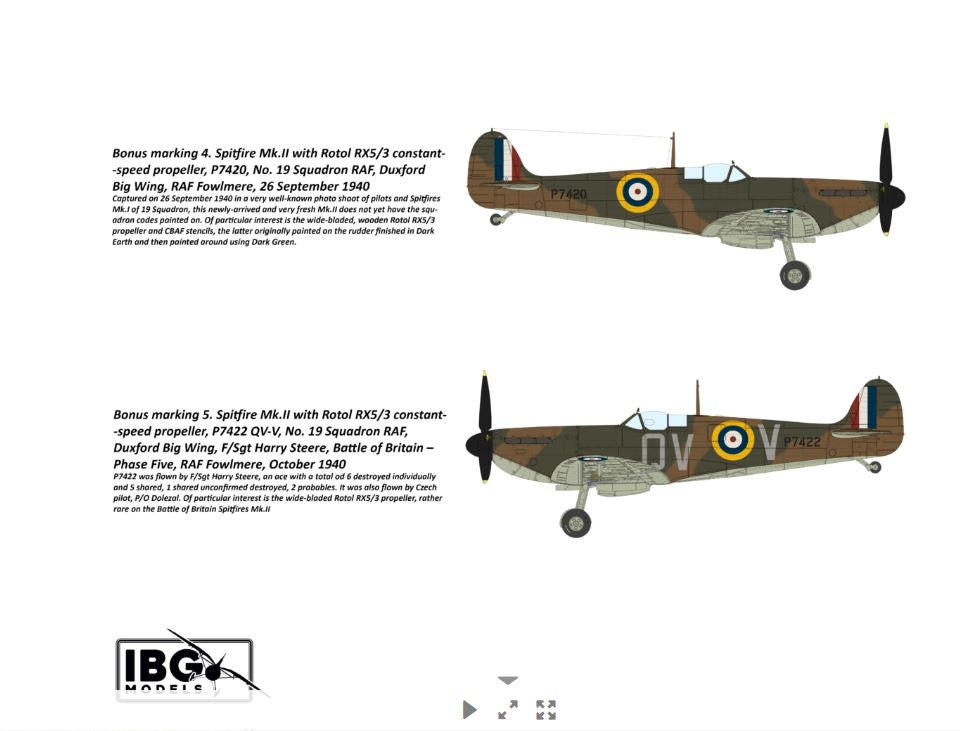 IBG 1/72 – Supermarine Spitfire Mk.I & Mk.II – Great Britain 1940 – Black Box Edition KIt 72584