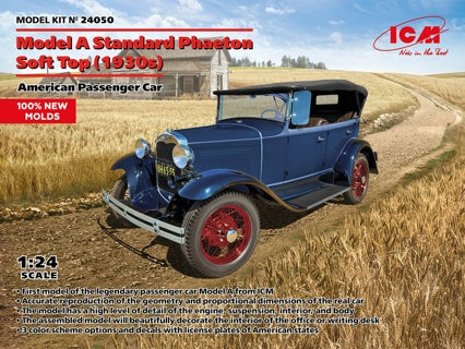 ICM 1/24 Model A Standard Phaeton Soft Top Kit - 1930 24050