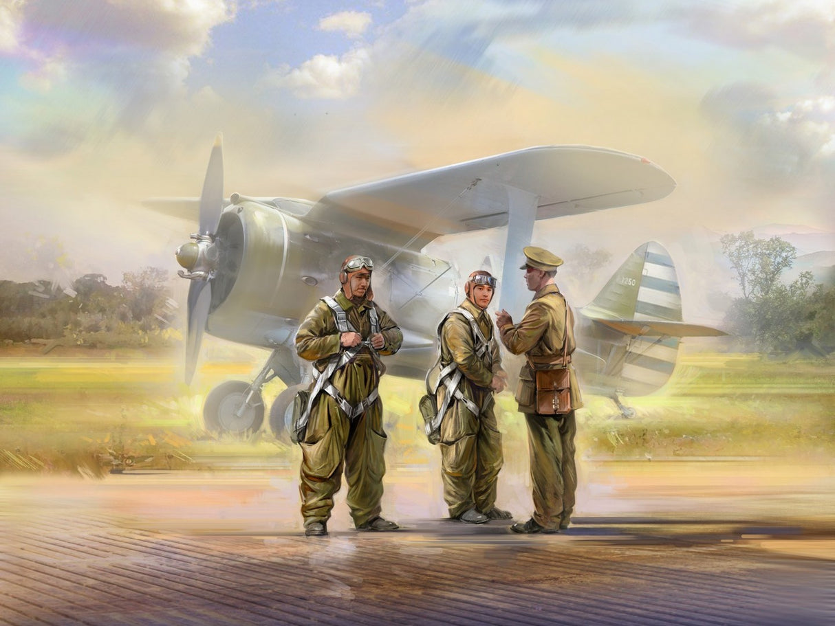 WWII China Guomindang AF Pilots 3 Figures