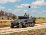 Beobachtungspanzerwagen Sd.Kfz.251/18 Ausf.A WWII German Observation Vehicle with 4 Crew Figures