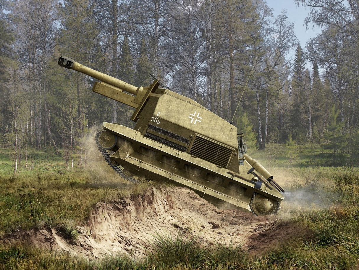 10.5cm leFH 16(Sf) auf Geschutzwagen FCM36(f) WWII German Self-Propelled Howitzer