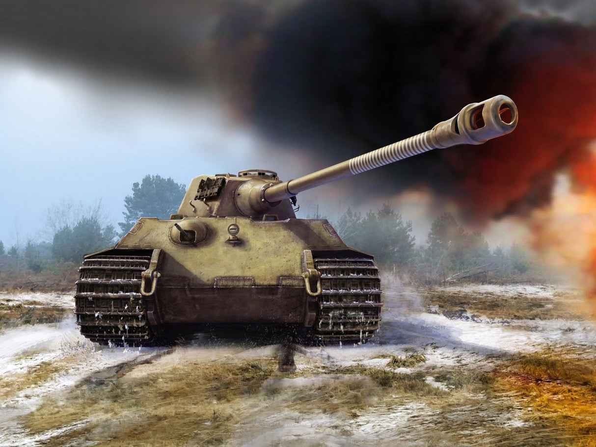 Pz.Kpfw.VI Ausf.B King Tiger (Late Production) with Full Interior WWII German Heavy Tank