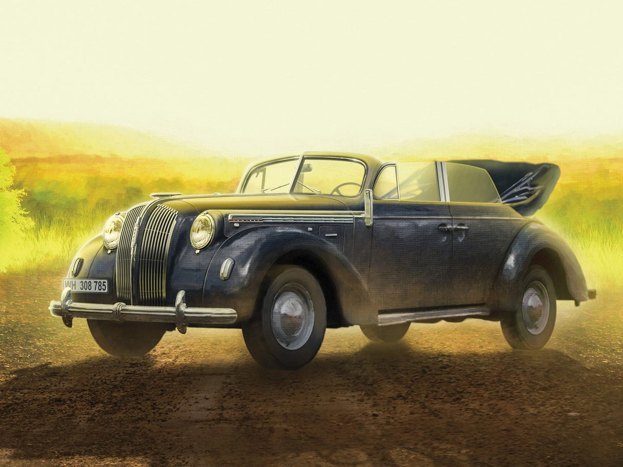 Admiral Cabriolet WWII German Staff Car with 4 Figures