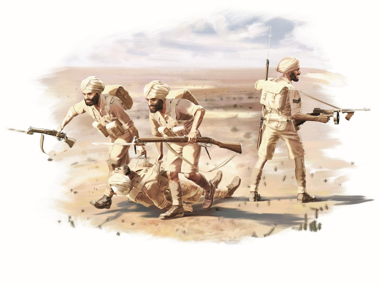 Indian Sikh Rifles (1942) 4 Figures