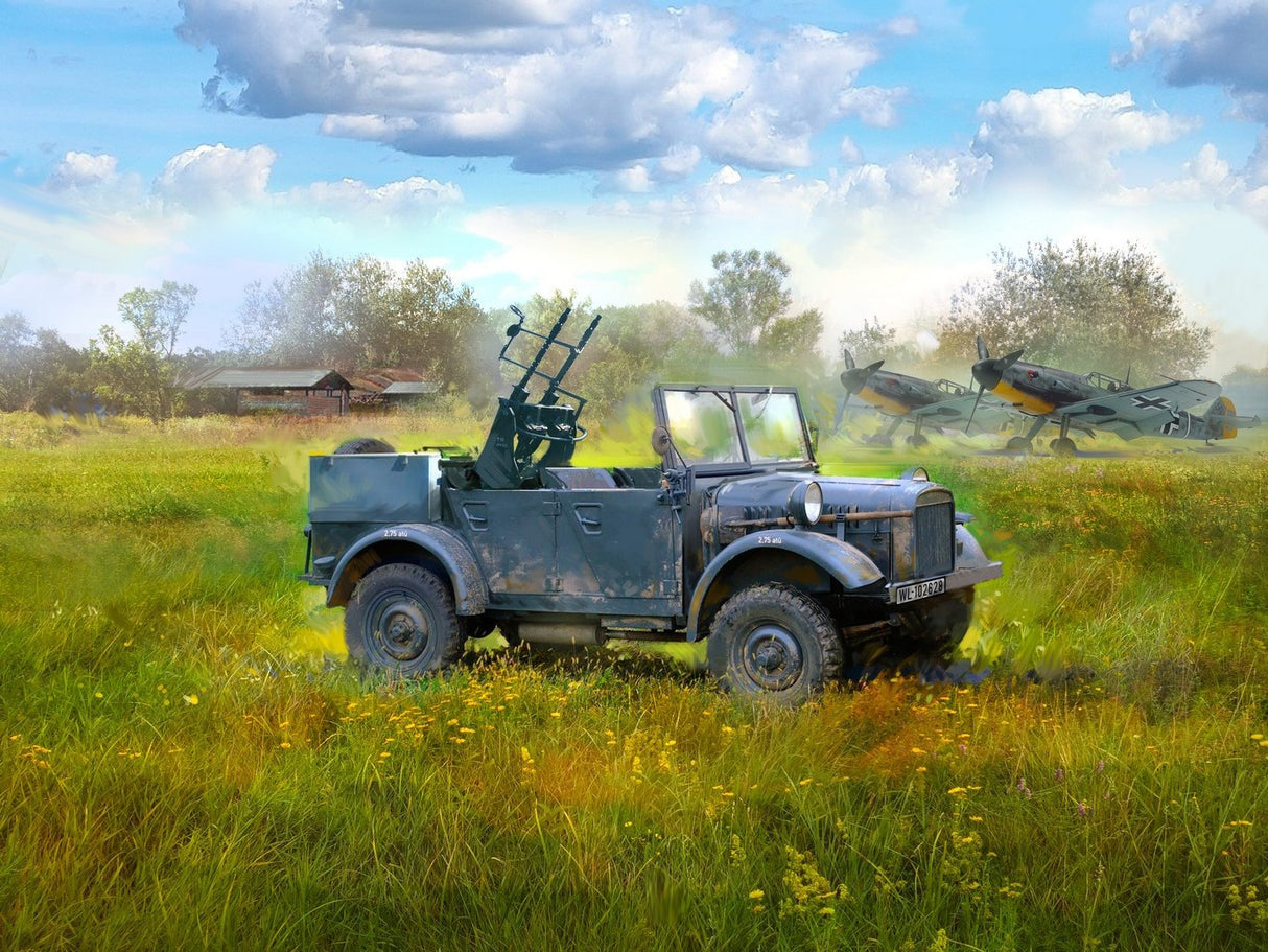 le.gl.Einheitz-Pkw Kfz.4 WWII German Light Anti-Aircraft Vehicle
