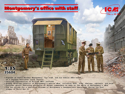 ICM 1/35 Montgomery's Mobile Office with Staff (4 Figures) 35604