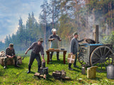 Feldküche WWII German Field Kitchen with Cooks (4 Figures & Accessories)